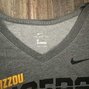 Nike Gray and Yellow Mizzou Tee